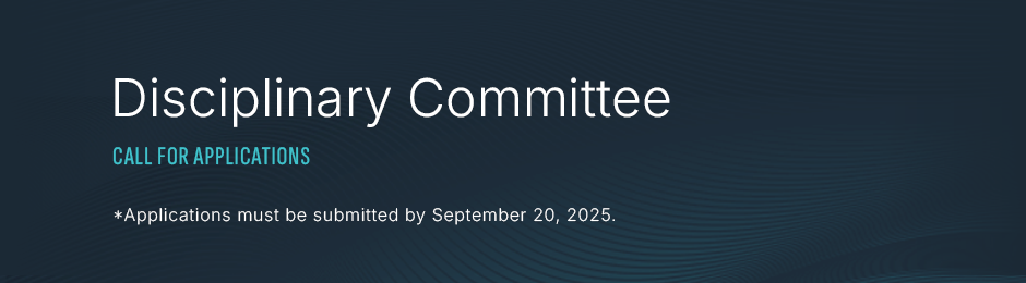 Disciplinary Committee - Call for Applications