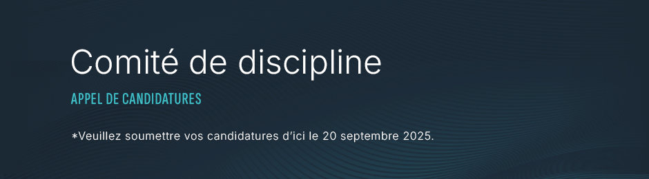 Comite de discipline - appel de candidatures